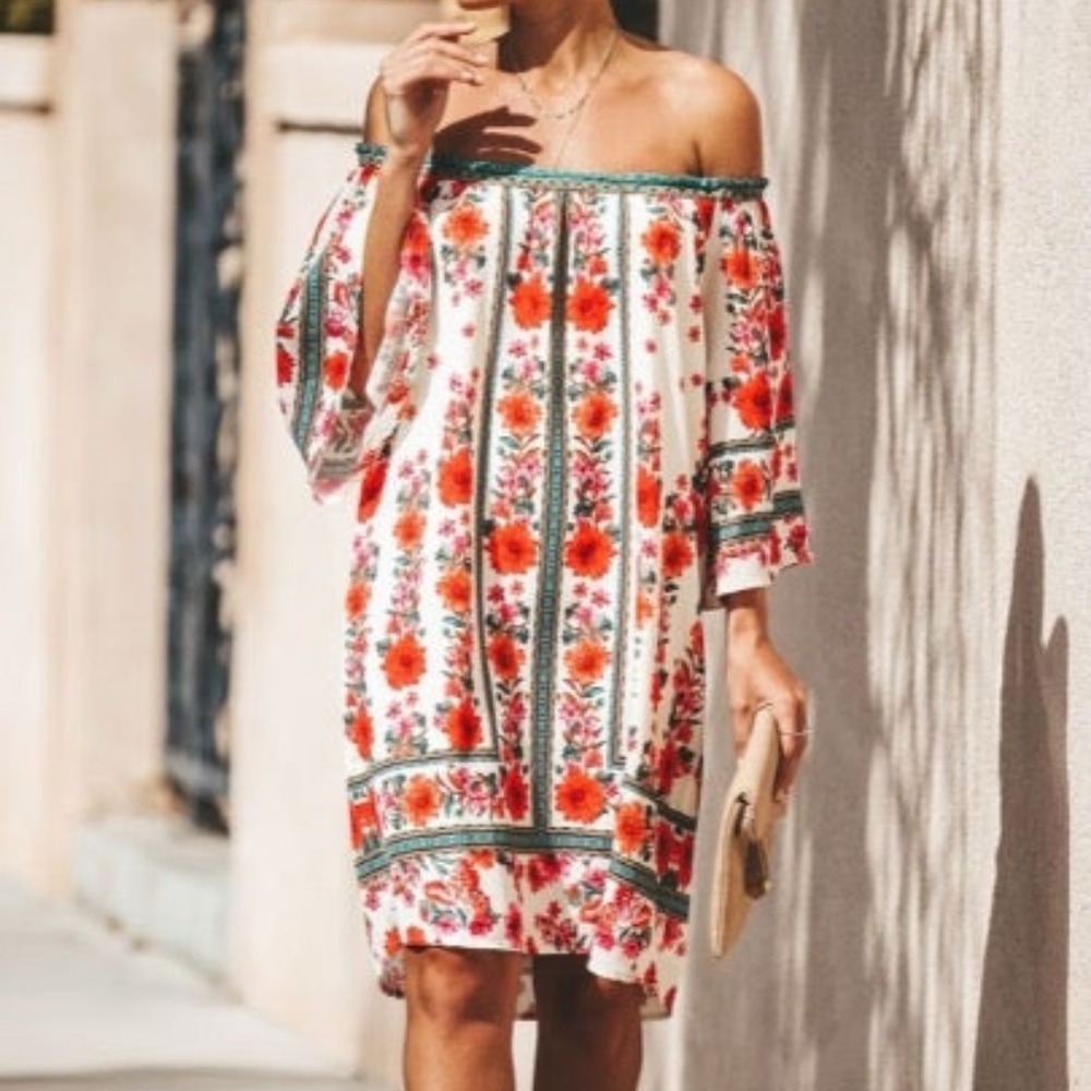 Vici Daisy Days Off The Shoulder Dress